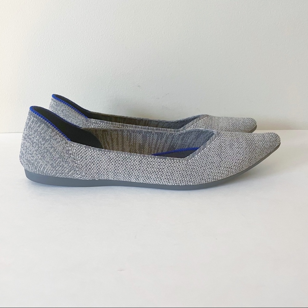 Rothy’s Heather Light Gray Taupe Point Flat 7 - Picture 6 of 8